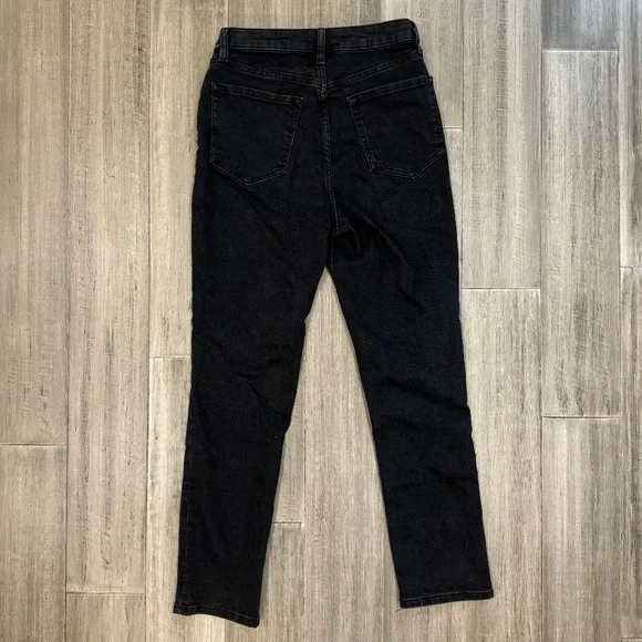 NWT BDG Urban Outfitters Girlfriend High Rise Button Black Denim Jeans - Picture 3 of 6